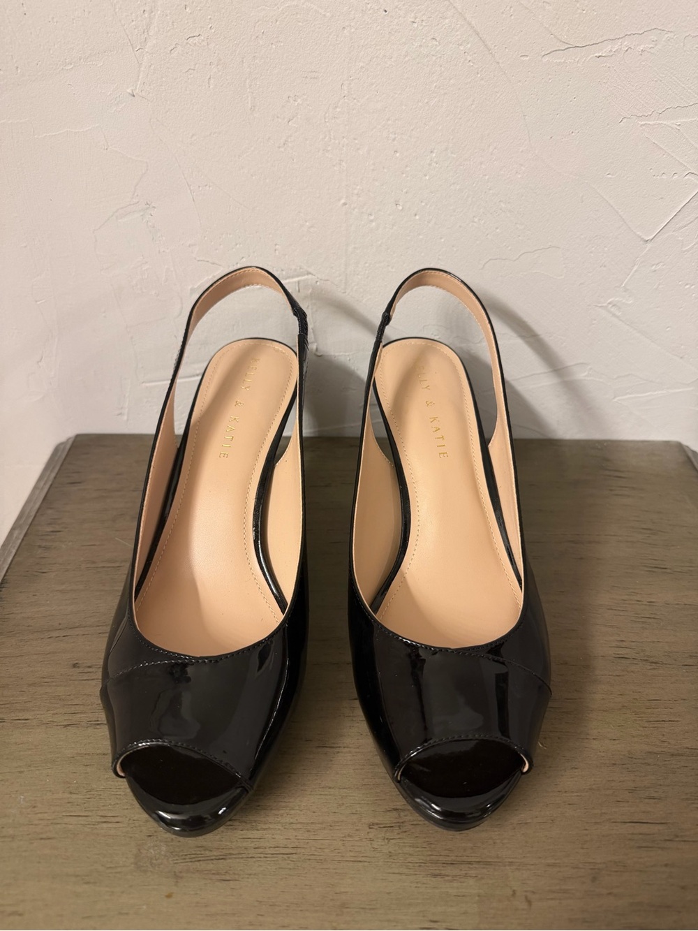 Patent leather Black Peep-Toe Slingback Mules by Kate Spade